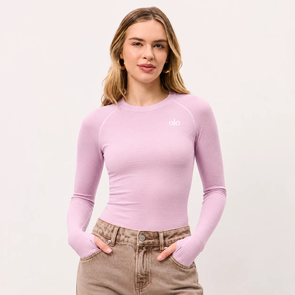 Textured Long-Sleeve Training Top
