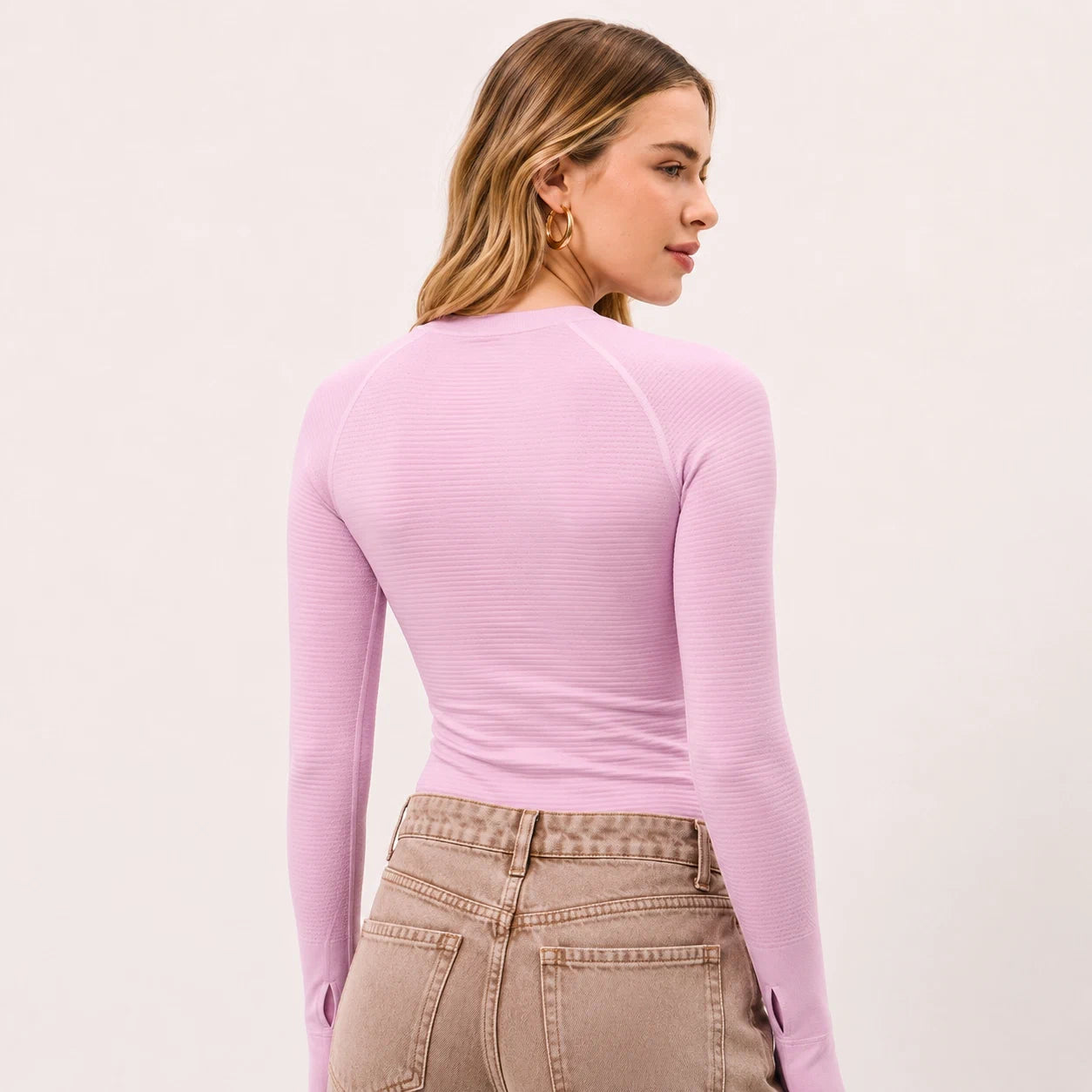 Textured Long-Sleeve Training Top