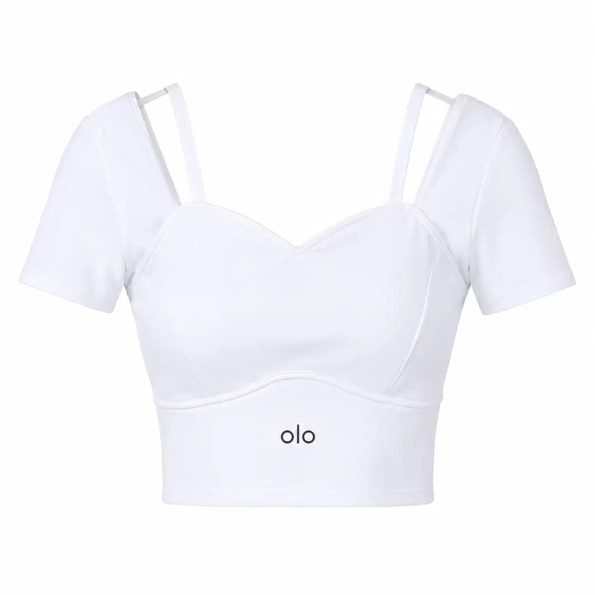 Strappy Short-Sleeve Crop Top