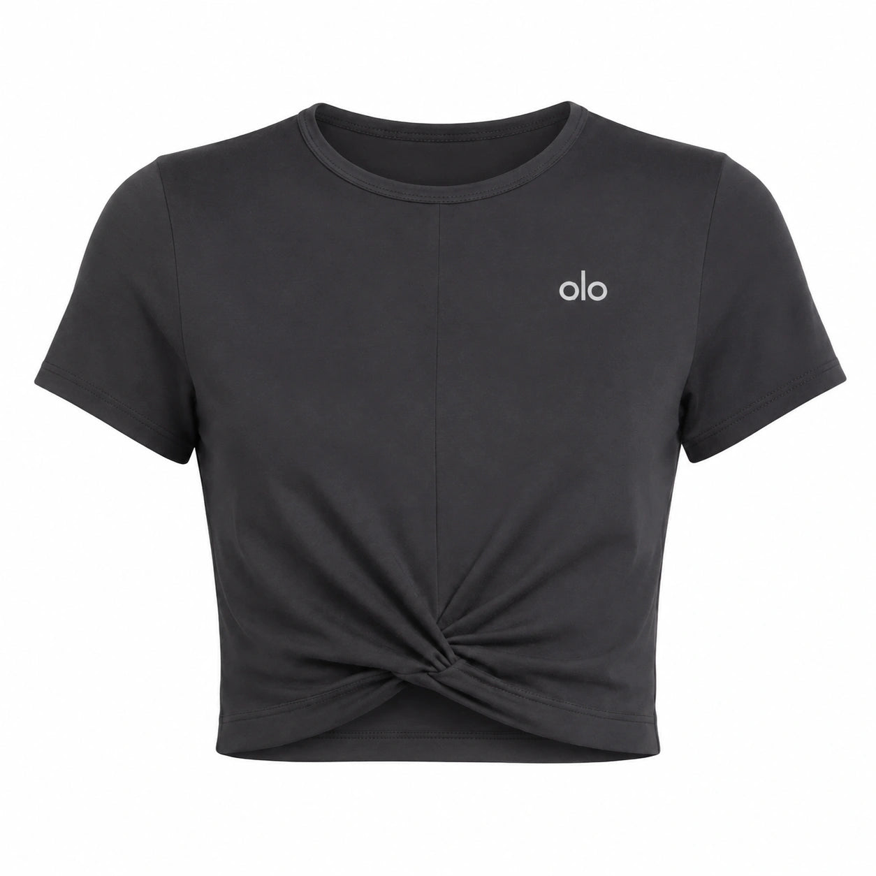 Twist-Front Cropped Tee