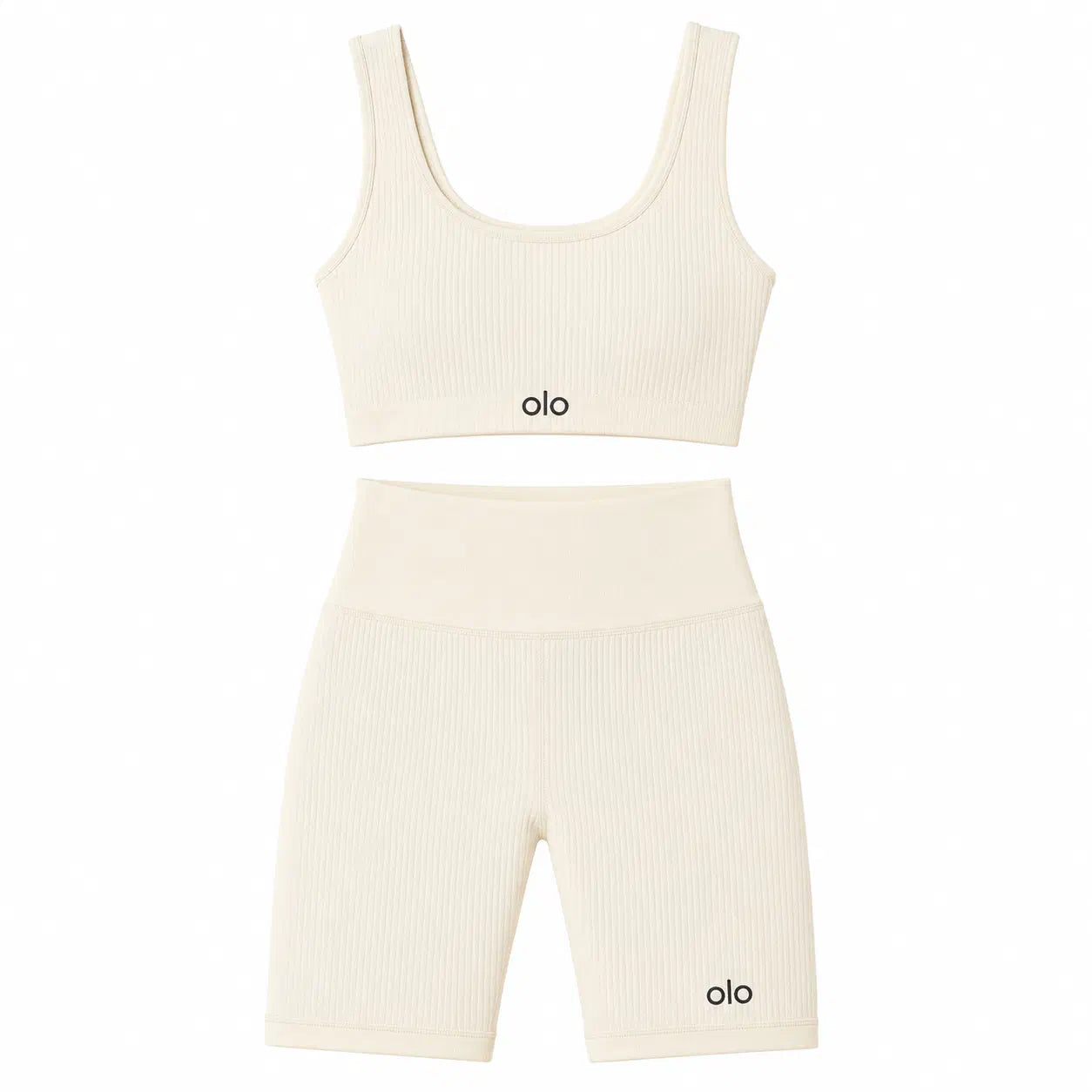 Ribbed Longline Sports Bra Set