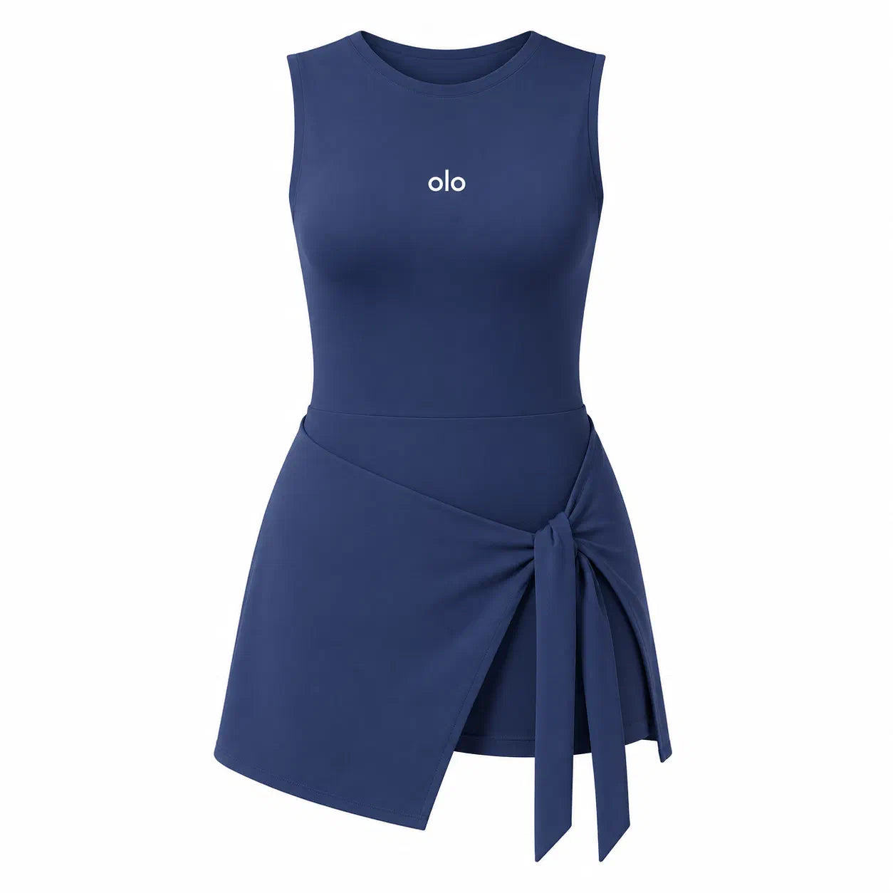 Tie-Wrap Sleeveless Skort Dress