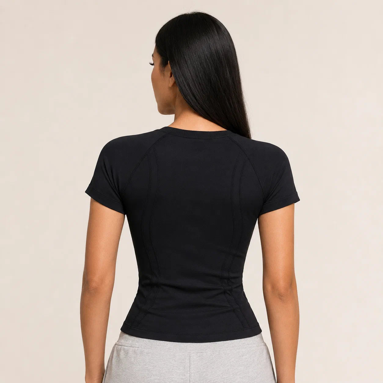 Sculpt-Seam Cropped Training Top