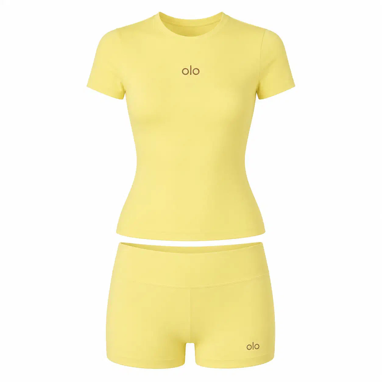 Crew-Neck Biker Short Set