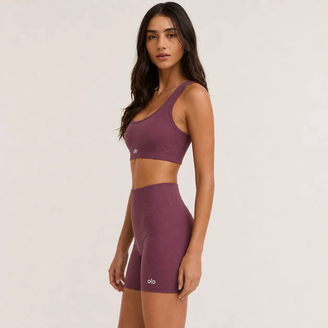 Ribbed Longline Sports Bra Set