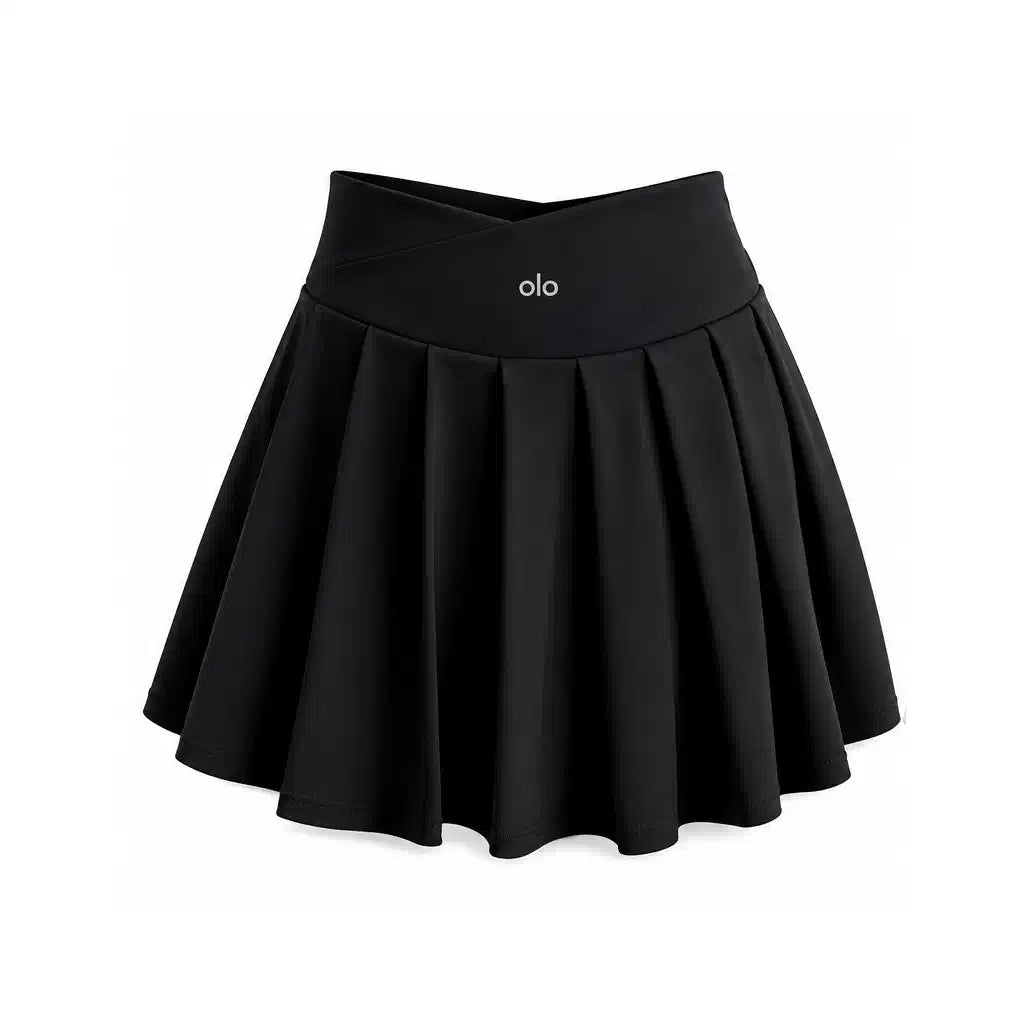 Crossover Pleated Tennis Skirt