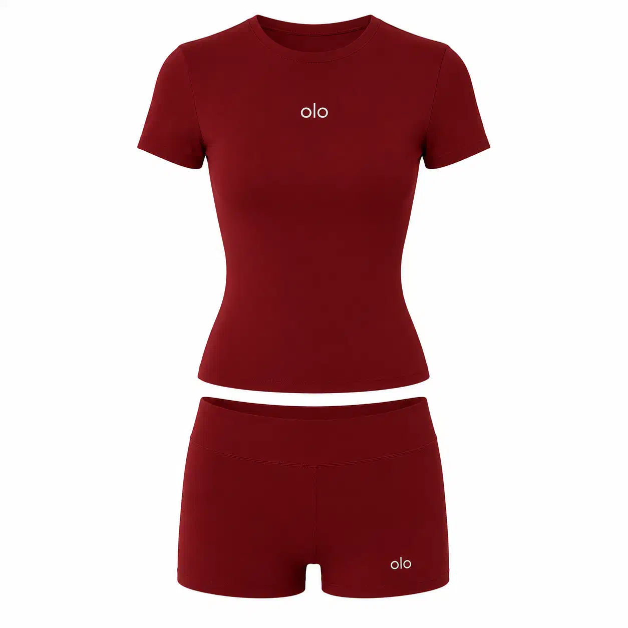 Crew-Neck Biker Short Set