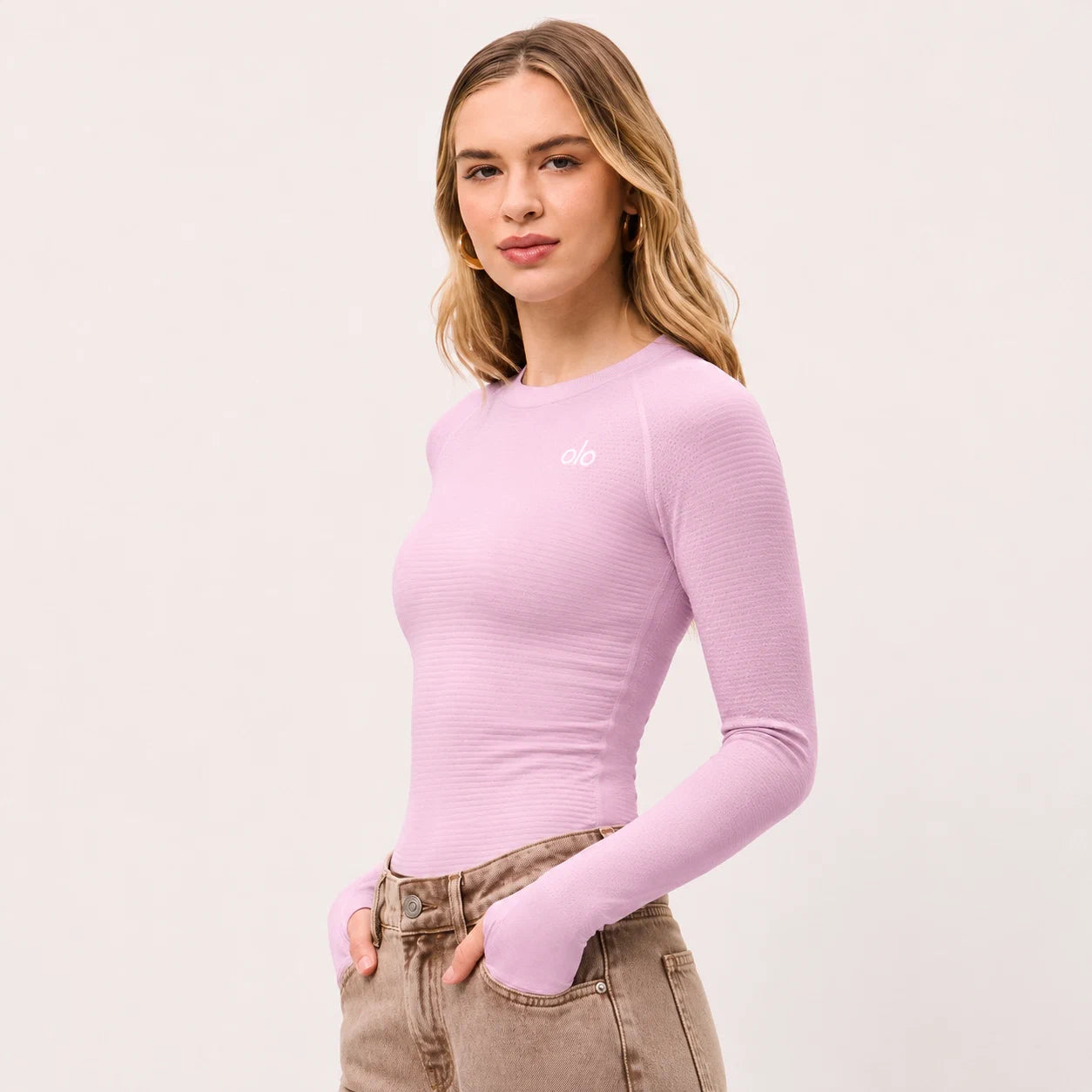 Textured Long-Sleeve Training Top